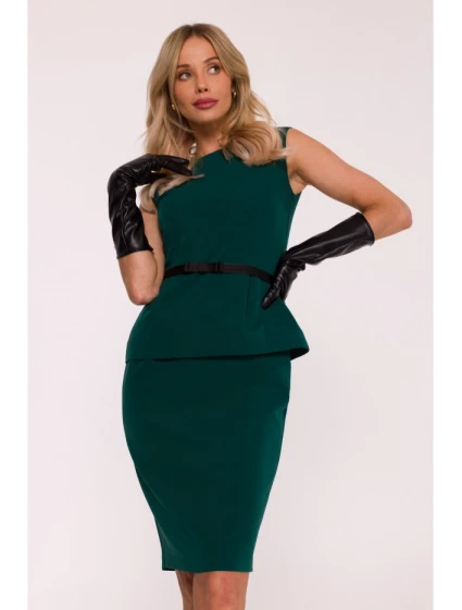 S427 Peplum šaty - zelené S427 Peplum šaty - zelené