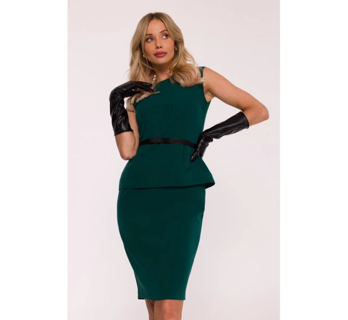 S427 Peplum šaty - zelené S427 Peplum šaty - zelené