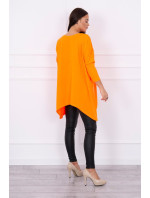 Šaty s výstřihem na zdřímnutí oranžové neonové