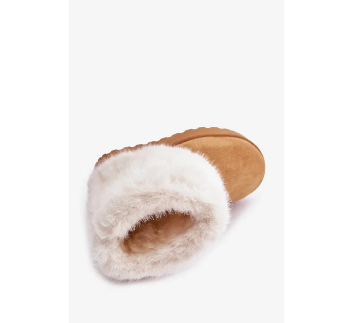 Dětské Kotníkové Sněhule S Kožešinou Camel Crisie