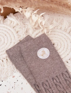 Dámské dlouhé vlněné ponožky – šedé