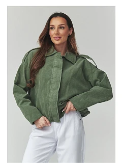 hřejivá kordová bunda model 225691 Makadamia