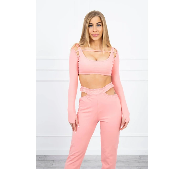 Souprava s halenkou meruňková