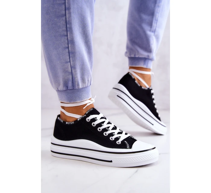 Dámské zavazováním tenisky Černá model 21579442 - S.Barski