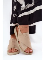 Dámské Sandály Z Eko Kůže Zlaté model 21691831 - Boto