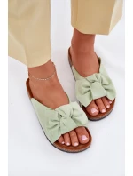 Dámské Sandály Na Podešvi S Mašlí Mátové model 21701504 - Boto Dámské Sandály Na Podešvi S Mašlí Mátové model 21701504 - Boto