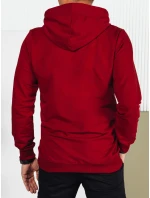 Pánská mikina s kapucí bordó FashionStreet BX5728