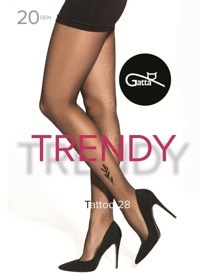 Punčocháče Gatta Trendy Tattoo wz.28 20 den 2-4 Punčocháče Gatta Trendy Tattoo wz.28 20 den 2-4