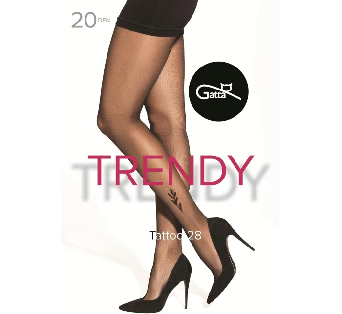 Punčocháče Gatta Trendy Tattoo wz.28 20 den 2-4 Punčocháče Gatta Trendy Tattoo wz.28 20 den 2-4