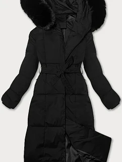 Dlouhá zimní dámská bunda s kapucí J Style, černá (16M9163-392)