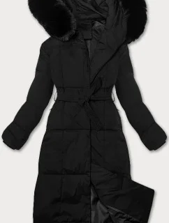 Dlouhá zimní dámská bunda s kapucí J Style, černá (16M9163-392)