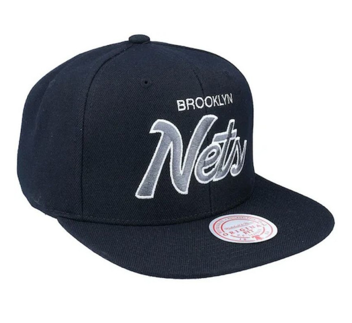 Mitchell & Ness NBA Brooklyn Nets Team Script 2.0 Snapback Nets Kšiltovka HHSS3280-BNEYYYPPPBLCK