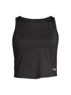 CASALL Laser Mesh Crop Top černý