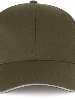 WK WKP 145 6 panelová kšiltovka 20.145W khaki/light grey