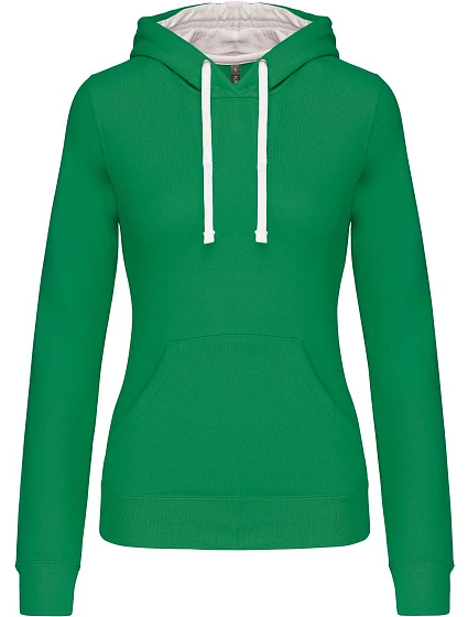 Kariban K 465 Dámská mikina s kontrastní kapucí 20.K465 light kelly green/white Kariban K 465 Dámská mikina s kontrastní kapucí 20.K465 light kelly green/white