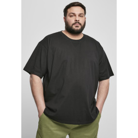 Zakřivené oversized tričko z organické bavlny černé