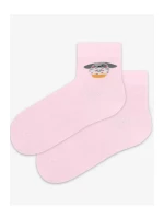 TENKÉ PONOŽKY BARVA 2-6 LET DÍVKY PERLEŤOVĚ RŮŽOVÁ 21-23