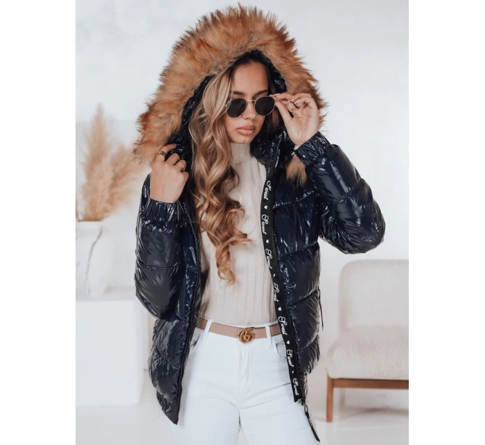 Dámská zimní bunda s kapucí MELANI navy blue FashionStreet TY4487