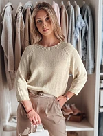 Dámský oversize svetr SOFTICAN béžový FashionStreet MY2432
