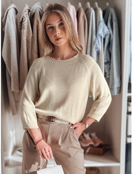 Dámský oversize svetr SOFTICAN béžový FashionStreet MY2432