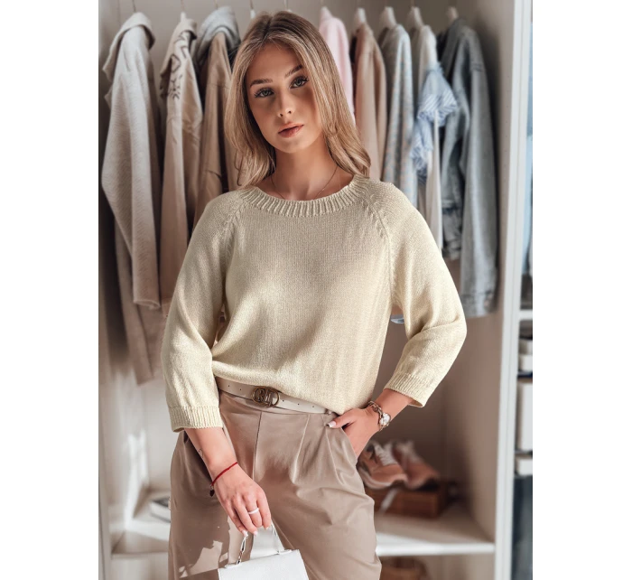 Dámský oversize svetr SOFTICAN béžový FashionStreet MY2432