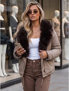 Kurtka zimowa damska z odpinanym fango model 22542319 - FashionStreet