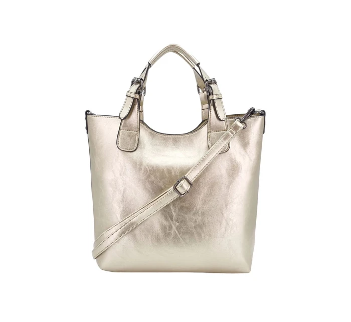 Módní zlatá dámská kabelka 2QAAG - Ines Delaure