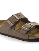 Dětské žabky Birkenstock Arizona Kids Birko-Flor Nubuck Mocha narrow (0552893) Dětské žabky Birkenstock Arizona Kids Birko-Flor Nubuck Mocha narrow (0552893)