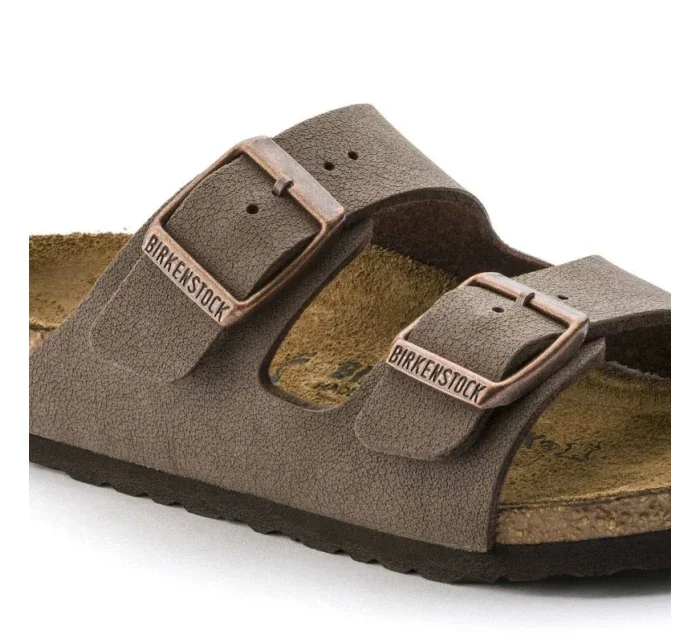 Dětské žabky Birkenstock Arizona Kids Birko-Flor Nubuck Mocha narrow (0552893) Dětské žabky Birkenstock Arizona Kids Birko-Flor Nubuck Mocha narrow (0552893)