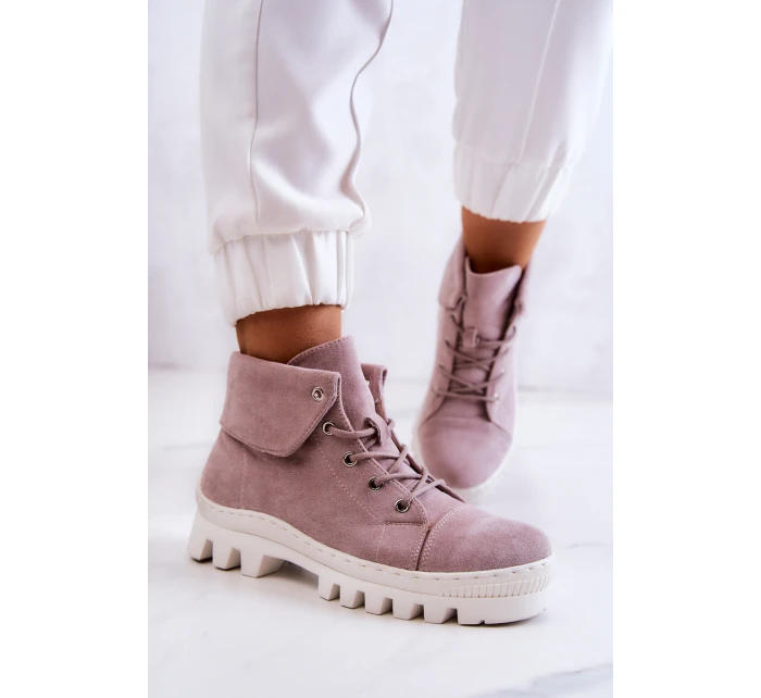 Semišové boty Trapper Světle fialová model 21578095 - S.Barski