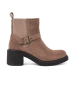 Stylové hnědé dámské  kotníčkové boty Obcas