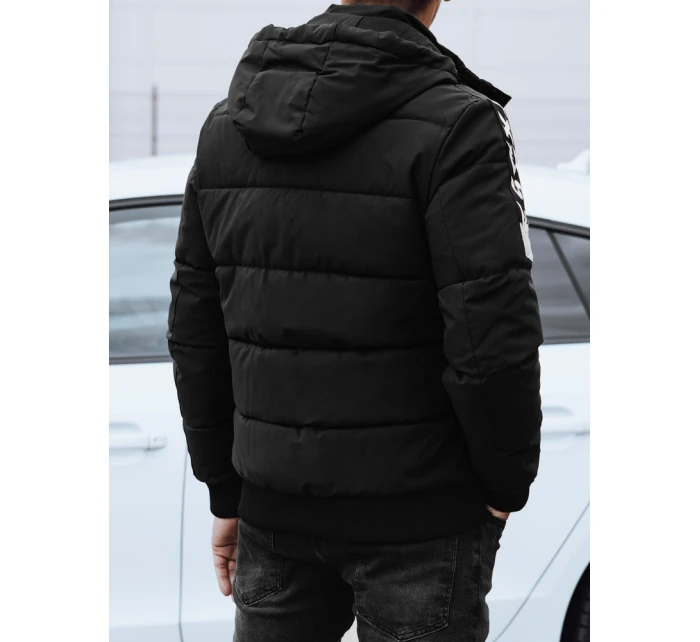 Pánská prošívaná bunda černá FashionStreet TX4637 Pánská prošívaná bunda černá FashionStreet TX4637