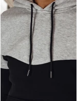 Pánská základní mikina s kapucí světle šedá Dstreet BX5875