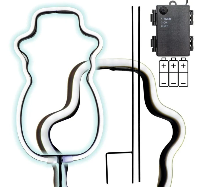 NEON BALWAN WHITE 81 LED BATERIE 14.5x96CM LUCA