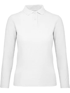 B&C ID.001 LSL /women Dámské piqué polo s dlouhým rukávem 01.0I13 white