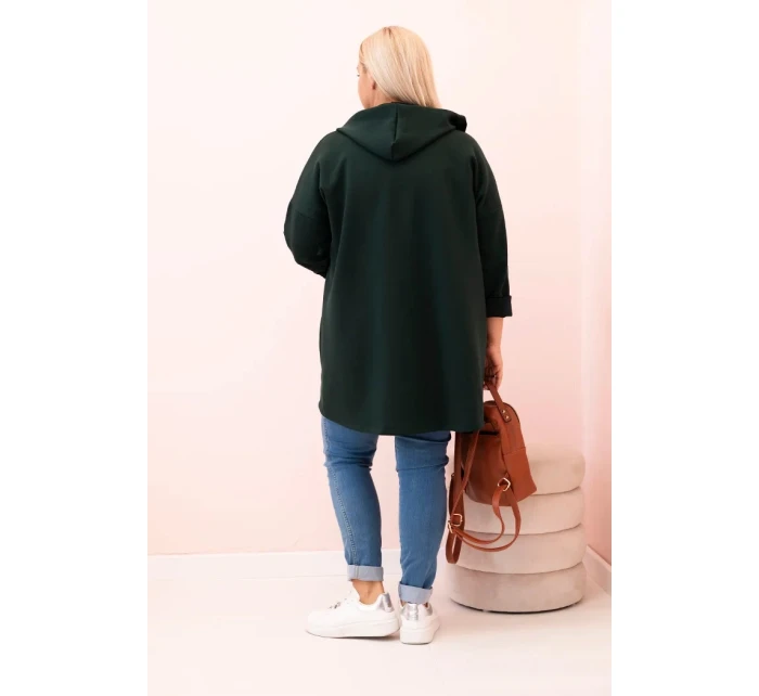 Dámská mikina s ozdobnými rukávy černá masełkowa