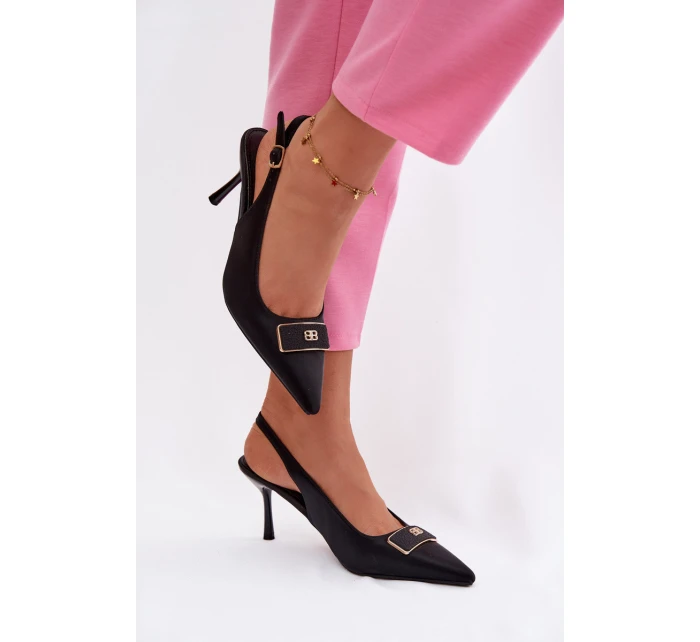 Dámské lodičky Sandály s ozdobným detailem Černé model 21937383 - Boto Dámské lodičky Sandály s ozdobným detailem Černé model 21937383 - Boto