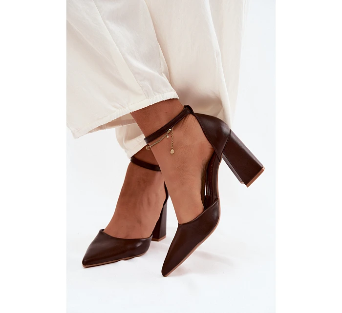 Lodičky na podpatku z imitace kůže model 22122771 - Boto