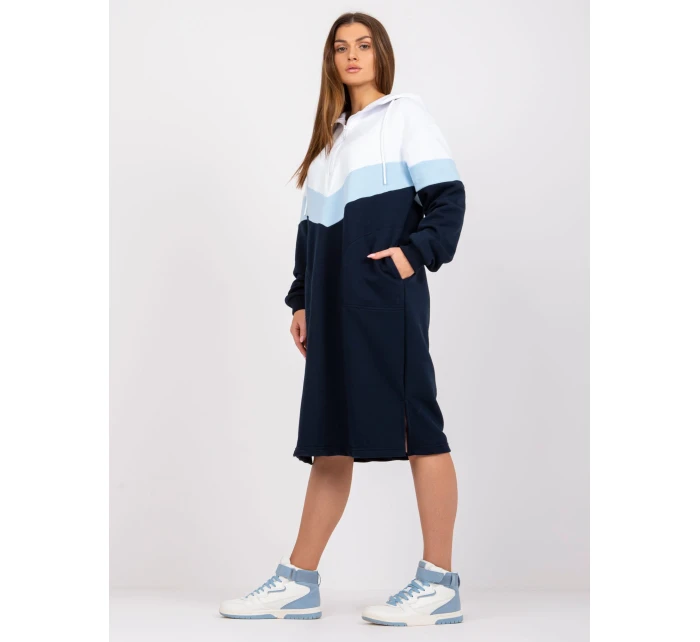 Šaty RV SK 7462.00 tmavě modrá a bílá