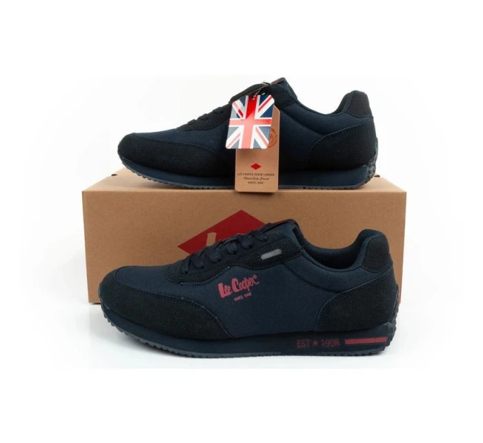 Pánské sportovní boty LCW-25-03-3385M Tmavě modrá s červenou - Lee Cooper