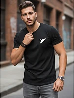 Koszulka męska z nadrukiem czarna model 22182538 - FashionStreet Koszulka męska z nadrukiem czarna model 22182538 - FashionStreet