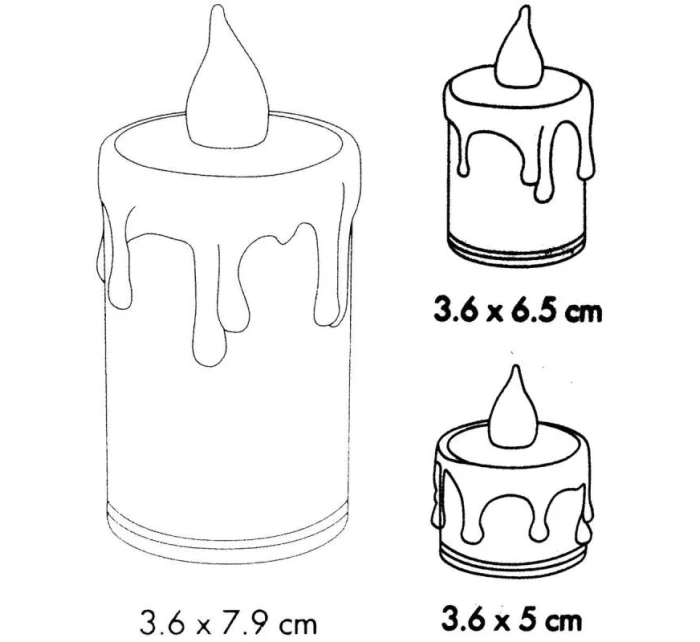 SADA 3 DEKORATIVNÍCH LED SVÍČEK TEPLÁ BÍLÁ