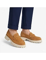 Dámské semišové kožené polobotky lords camel Filippo DP7554