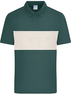 Daiber 8050 Bio polo "Colour-Block" 02.8050 smoky green/sandstone