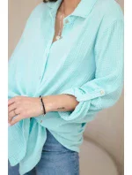 Bavlněná mušelínová košile oversize mincovna Bavlněná mušelínová košile oversize mincovna