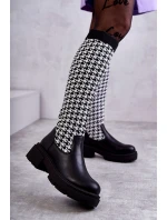 Dámské kozačky černobílé model 21595299 - Boto