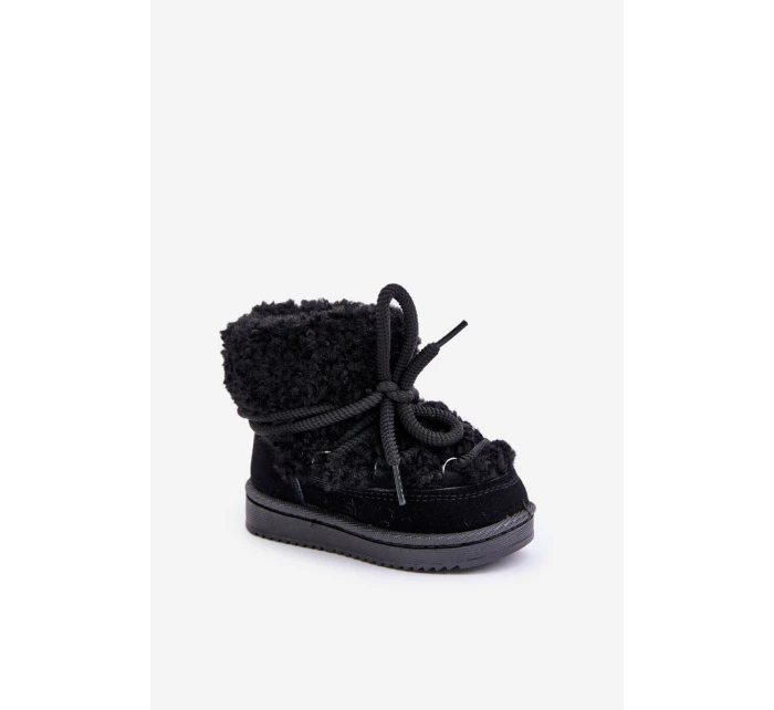 Teplé Botky Dětské Černé model 21640654 - Boto Teplé Botky Dětské Černé model 21640654 - Boto
