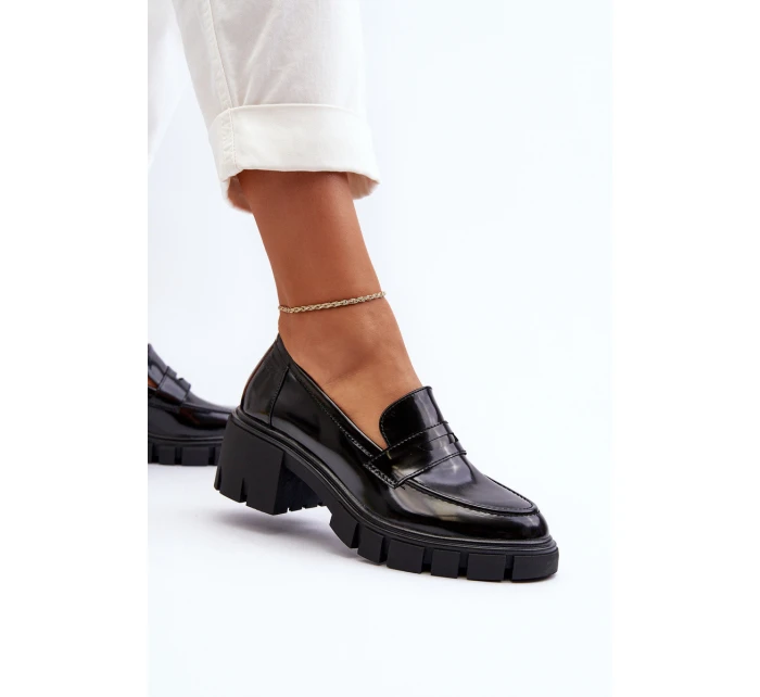 Dámské mokasíny na masivním podpatku Big Star model 21653905 Černé - Big Star Shoes