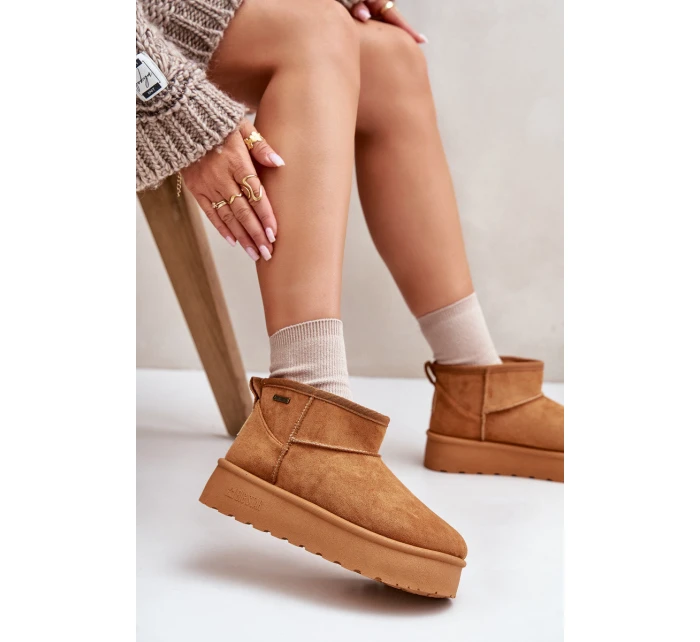 Nízké Sněhule Na Platformě Big Star model 21676190 Camel - Big Star Shoes Nízké Sněhule Na Platformě Big Star model 21676190 Camel - Big Star Shoes