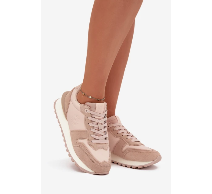 Dámské Kožené Tenisky Big Star OO274521 HI-POLY SYSTEM Nude Dámské Kožené Tenisky Big Star OO274521 HI-POLY SYSTEM Nude